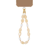 Label Kiki Phone Cord met kralen, Butter Yellow
