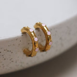 Label Kiki Pink loop hoop gold