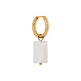 Label Kiki Shiny white hoop gold