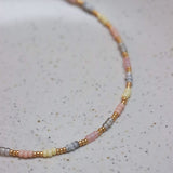 Label Kiki Soft rainbow necklace gold