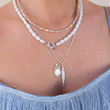 Label Kiki Soft rainbow necklace silver