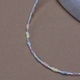 Label Kiki Soft rainbow necklace silver
