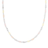 Label Kiki Soft rainbow necklace silver