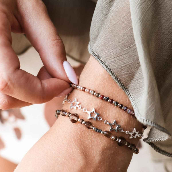 Label Kiki Zilveren armband met sterretjes, Starborn