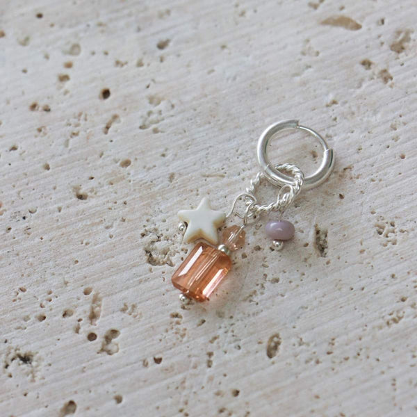 Label Kiki Zilveren Oorring met bedels, Wild Wild West - Per stuk