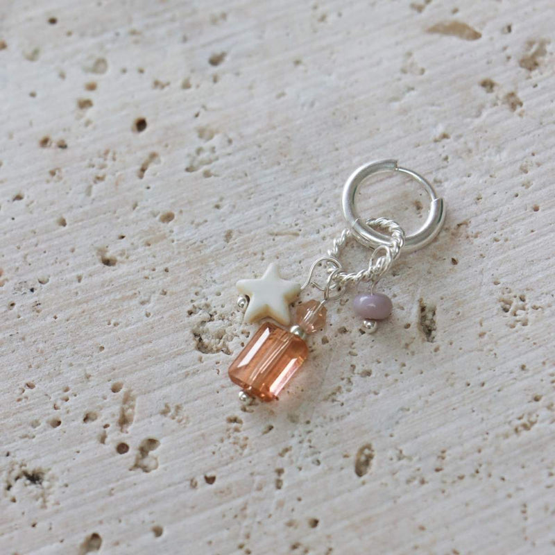 Label Kiki Zilveren Oorring met bedels, Wild Wild West - Per stuk