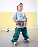 Lässig T-Shirt Jersey GOTS Dog pale blue