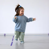 Lässig TINY TEAM Blauwe Fleece Kinder Sweater met Skateboards