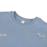 Lässig TINY TEAM Blauwe Fleece Kinder Sweater met Skateboards