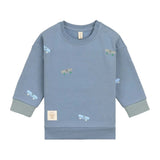 Lässig TINY TEAM Blauwe Fleece Kinder Sweater met Skateboards