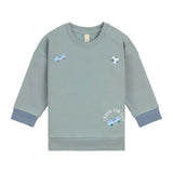 Lässig TINY TEAM Groene Fleece Kinder Sweater met Skateboards
