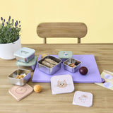 Lässig TINY TEAM Kinder Snackbox RVS set van 3, Cat