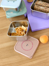 Lässig TINY TEAM Kinder Snackbox RVS set van 3, Cat