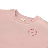 Lässig TINY TEAM Roze Fleece Kinder Sweater met Hartjes