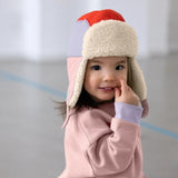 Lässig TINY TEAM Teddy Trappermuts Hartje, Rood en Roze