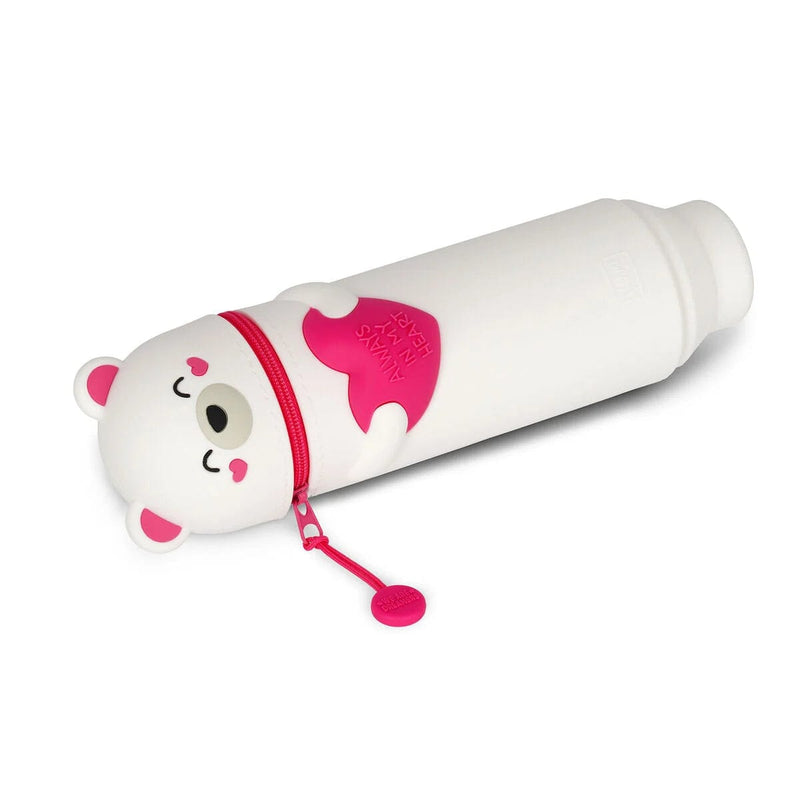 Legami 2-in-1 Soft Siliconen Pennenzak - Kawaii, Teddybeer in Love