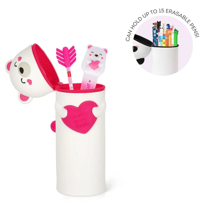 Legami 2-in-1 Soft Siliconen Pennenzak - Kawaii, Teddybeer in Love