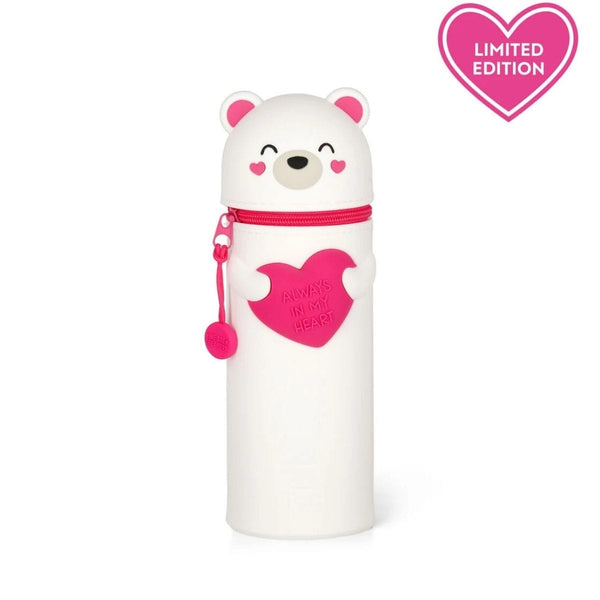 Legami 2-in-1 Soft Siliconen Pennenzak - Kawaii, Teddybeer in Love