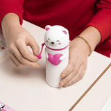 Legami 2-in-1 Soft Siliconen Pennenzak - Kawaii, Teddybeer in Love