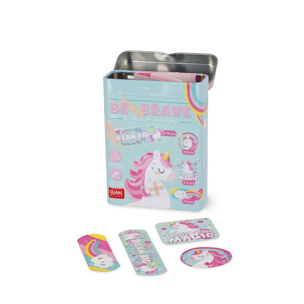 Legami BE BRAVE Assortiment van 30 Pleisters, Unicorn