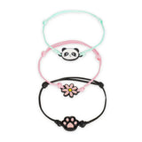 Legami BETTER TOGETHER Set van 3 Armbandjes, Panda
