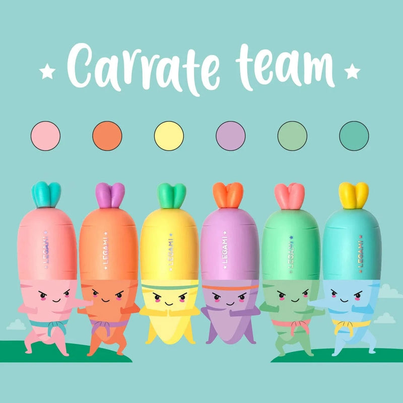 Legami CARRATE TEAM Set van 6 Mini Highlighters