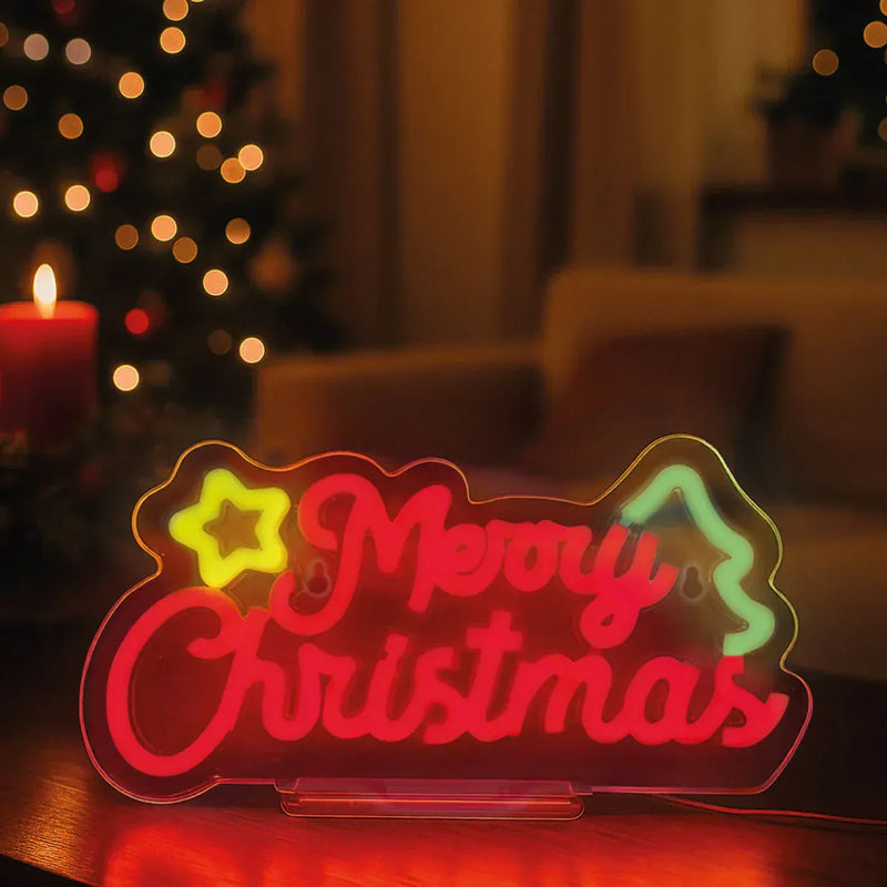 Legami CHRISTMAS - IT'S A SIGN Neon Lamp, Merry Xmas