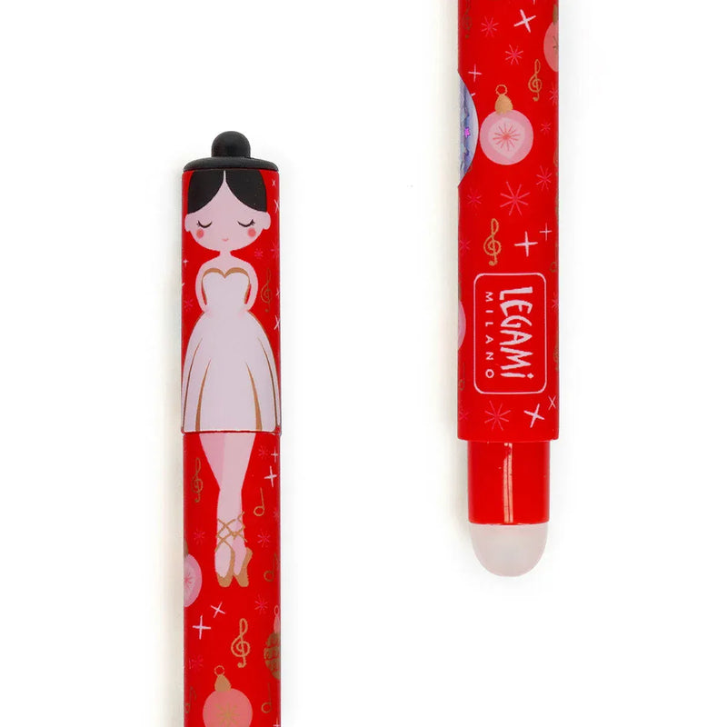 Legami CHRISTMAS Set van 3 Erasable Kerst Gel Pennen, The Nutcracker