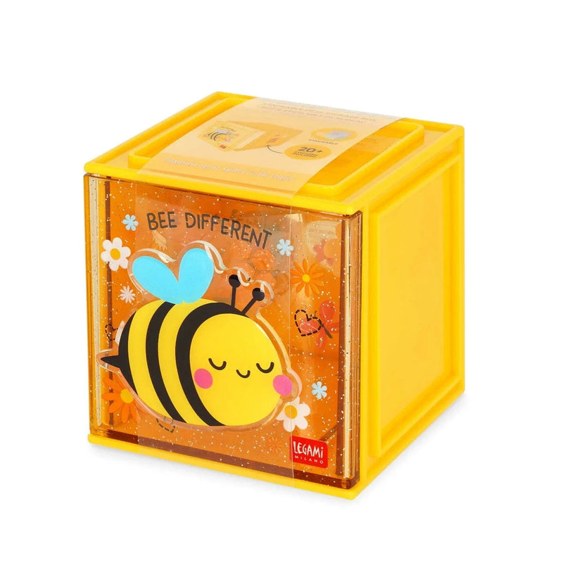 Legami CUTIE CUBE Stapelbaar Bureau Opbergdoosje, Bee