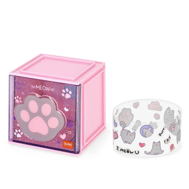Legami CUTIE CUBE Stapelbaar Bureau Opbergdoosje, Kitty