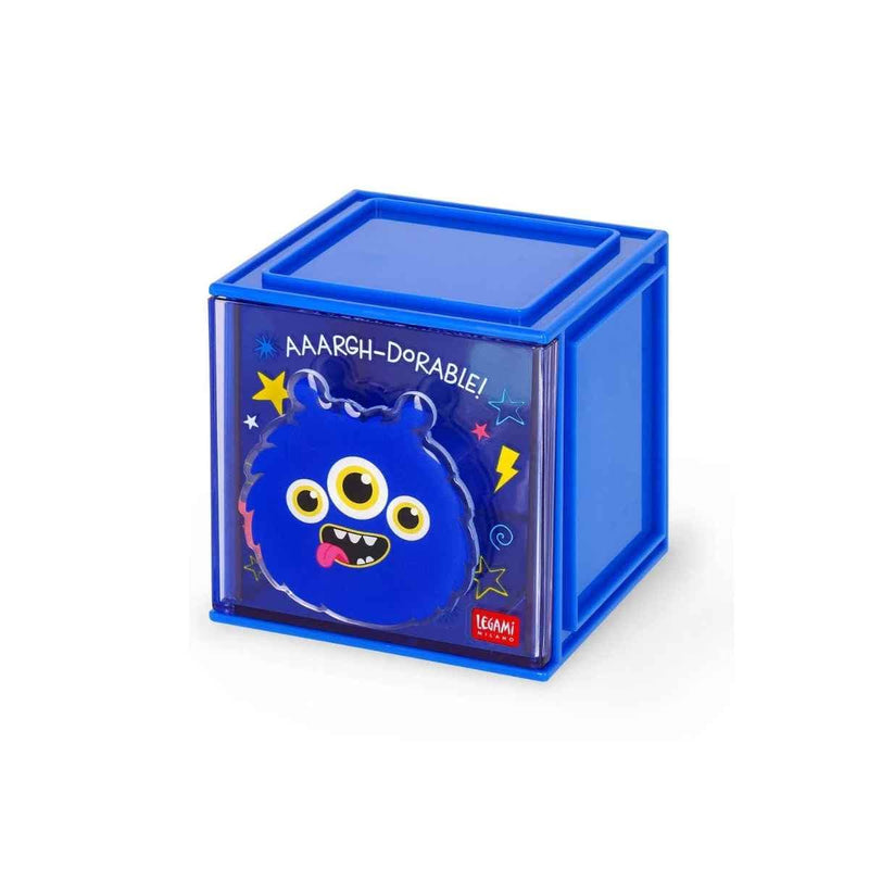 Legami CUTIE CUBE Stapelbaar Bureau Opbergdoosje, Monster