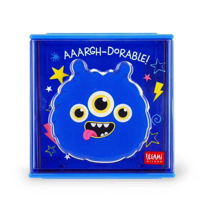 Legami CUTIE CUBE Stapelbaar Bureau Opbergdoosje, Monster