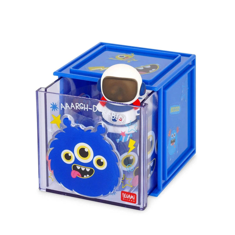Legami CUTIE CUBE Stapelbaar Bureau Opbergdoosje, Monster
