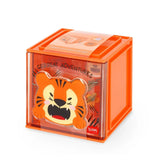 Legami CUTIE CUBE Stapelbaar Bureau Opbergdoosje, Tiger