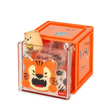 Legami CUTIE CUBE Stapelbaar Bureau Opbergdoosje, Tiger