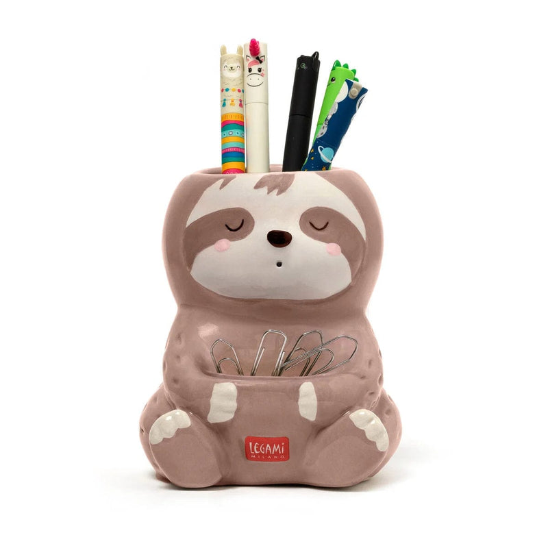 Legami DESK FRIENDS Keramische pen- en potloodhouder, Sloth