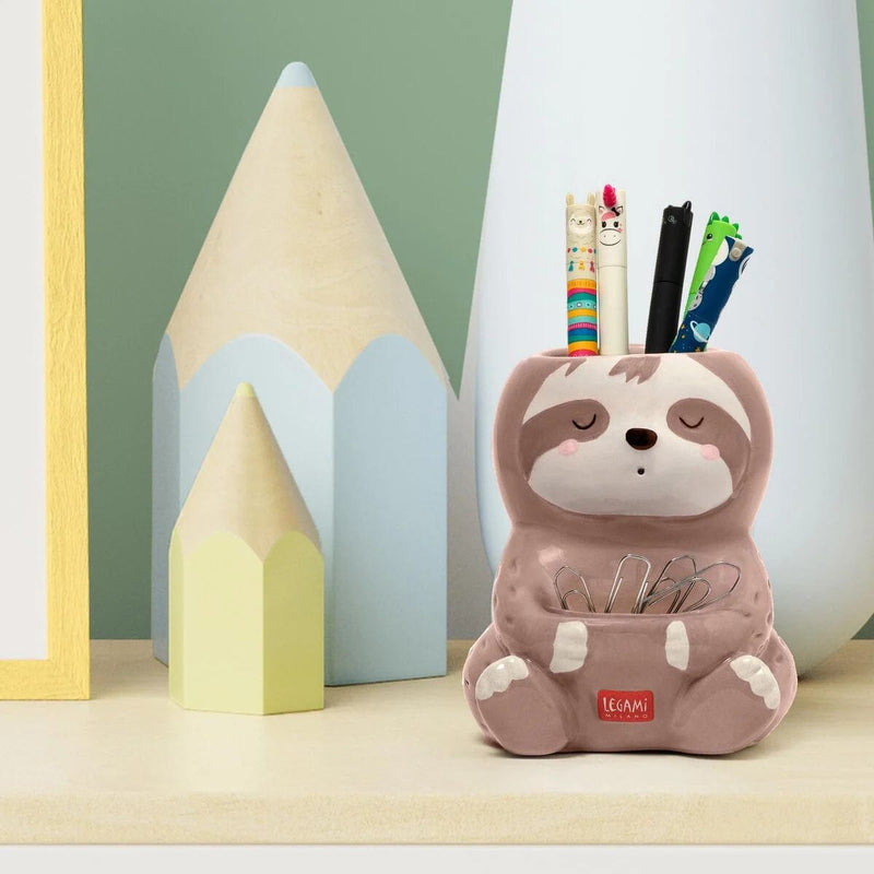 Legami DESK FRIENDS Keramische pen- en potloodhouder, Sloth