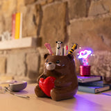 Legami DESK FRIENDS Keramische pen- en potloodhouder, Teddy Bear
