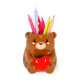 Legami DESK FRIENDS Keramische pen- en potloodhouder, Teddy Bear