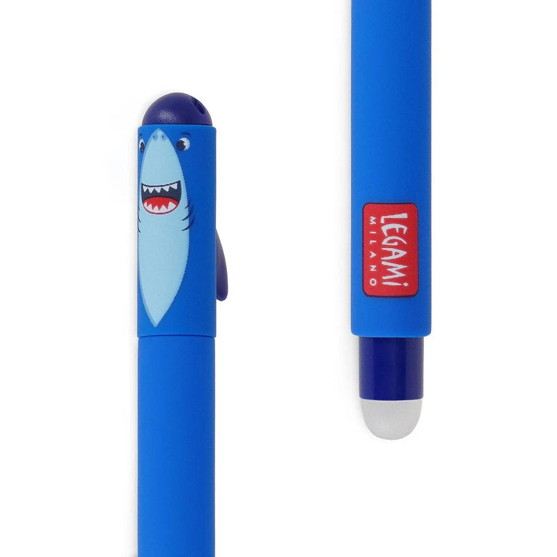 Legami Erasable Gel Pen, Shark