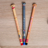 Legami FUR-EVER FRIENDS Erasable Gel Pen set van 3,  Golden + Buldogg + Poodle