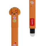 Legami FUR-EVER FRIENDS Erasable Gel Pen set van 3,  Golden + Buldogg + Poodle