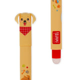 Legami FUR-EVER FRIENDS Erasable Gel Pen set van 3,  Golden + Buldogg + Poodle