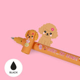 Legami FUR-EVER FRIENDS Erasable Gel Pen set van 3,  Golden + Buldogg + Poodle