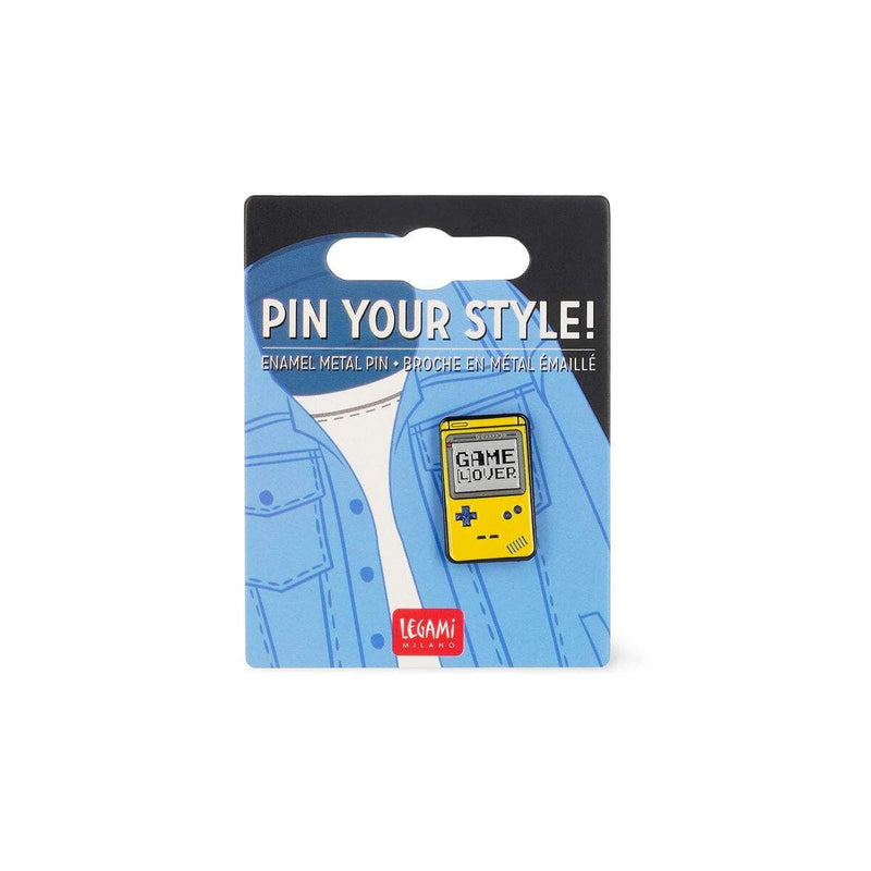 Legami Game Boy Pin met quote, Game Lover