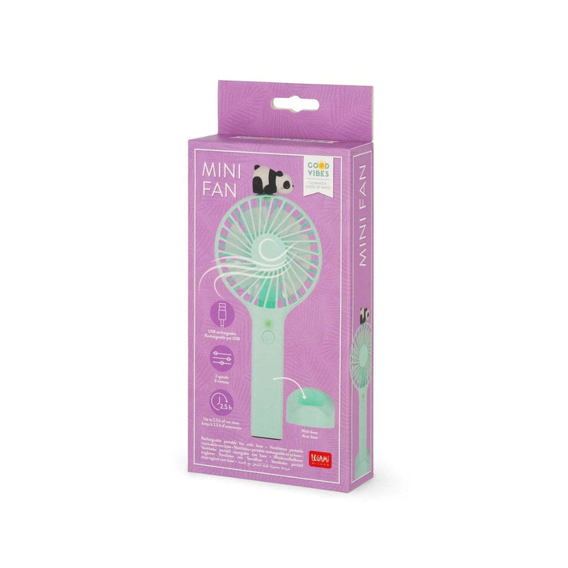 Legami GOOD VIBES Oplaadbare Mini Ventilator, Panda