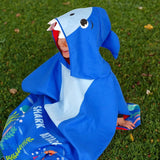 Legami GOOD VIBES Poncho Handdoek voor kinderen, Shark