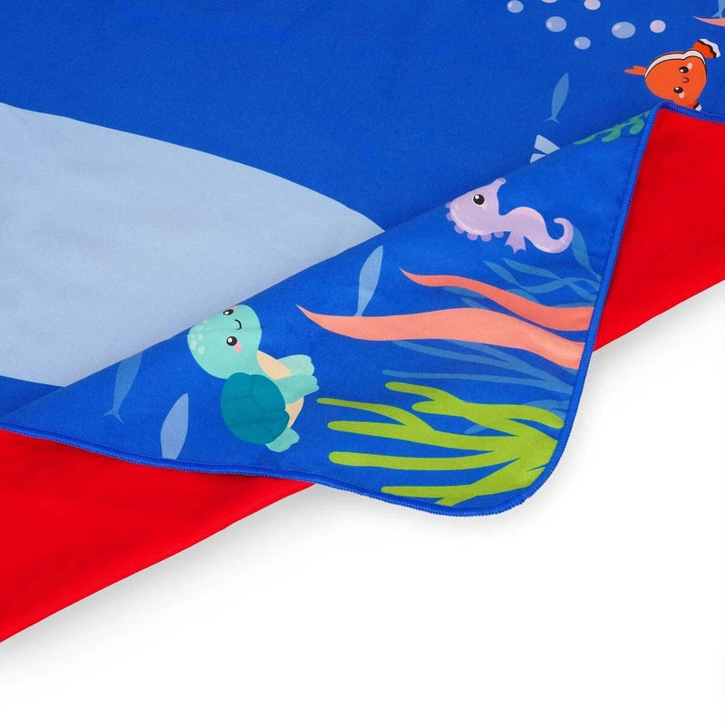 Legami GOOD VIBES Poncho Handdoek voor kinderen, Shark