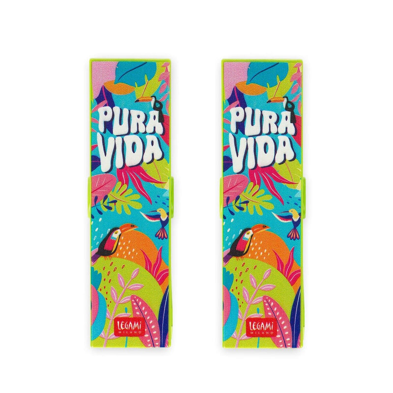 Legami GOOD VIBES Set van 2 Strandhanddoek klemmen, Pura Vida