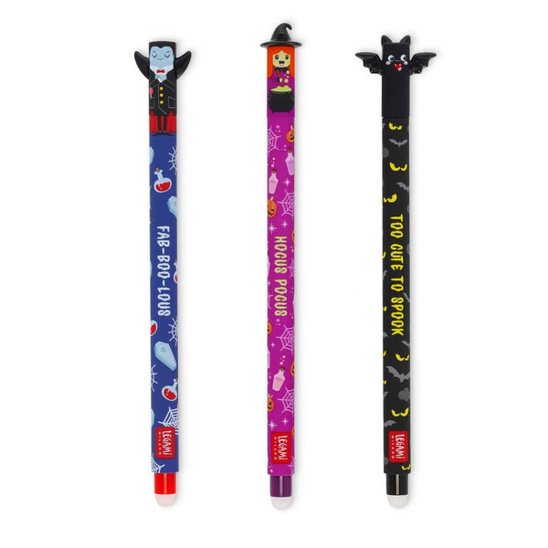 Legami HALLOWEEN Erasable Gel Pens - Set van 3, The Boo Crew